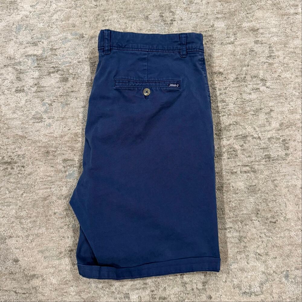 Johnnie-O Size 35 Blue Khaki Shorts